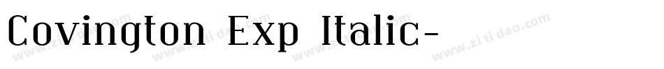 Covington Exp Italic字体转换